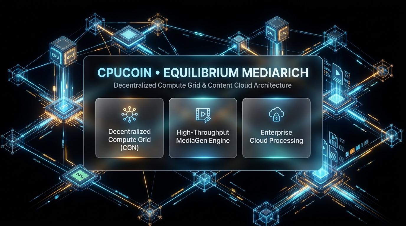Equilibrium Partners with CPUcoin In Preparation for MediaRich Content Cloud